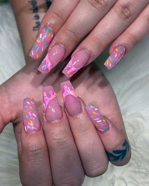 Girl With Stupendous Ice Cream Nails