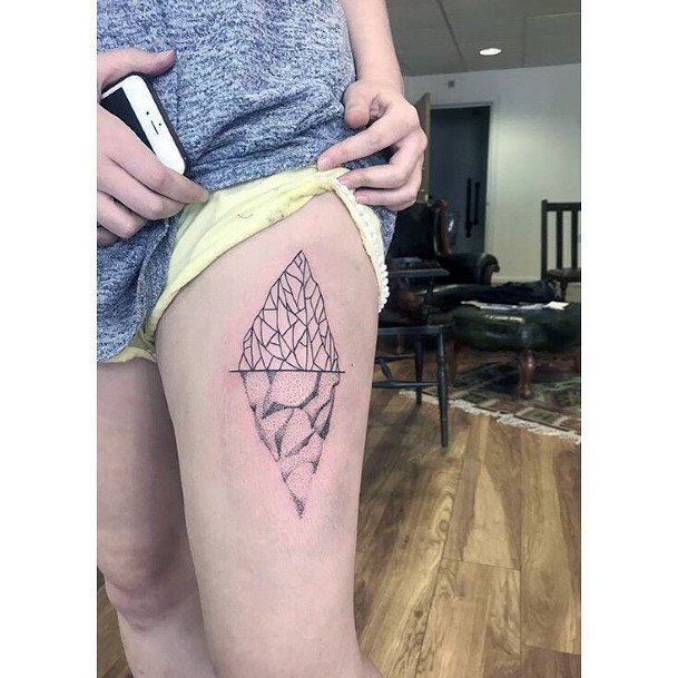 Girl With Stupendous Iceberg Tattoos