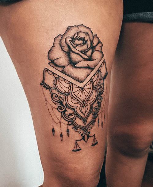 Girl With Stupendous Libra Tattoos