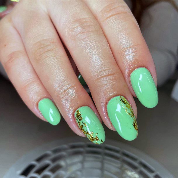 Girl With Stupendous Light Green Nails