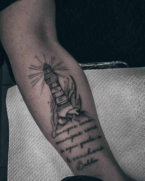 Girl With Stupendous Lighthouse Tattoos