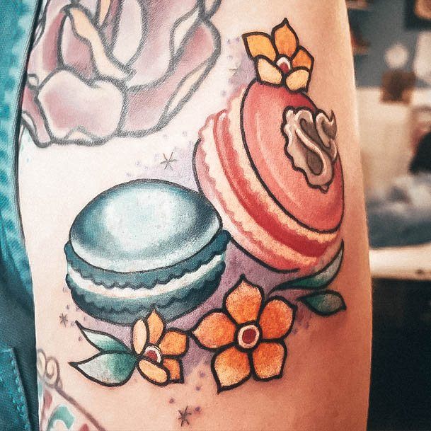 Girl With Stupendous Macaron Tattoos