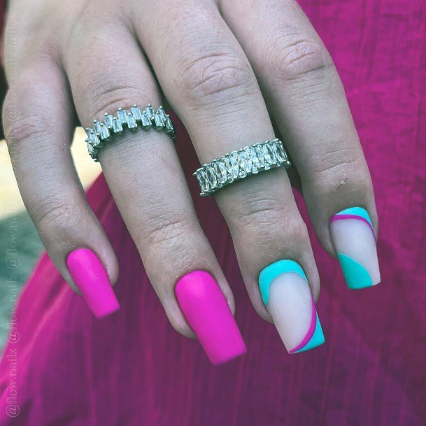 Girl With Stupendous Magenta Nails