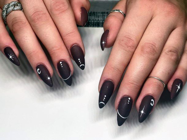 Girl With Stupendous Matte Maroon Nails