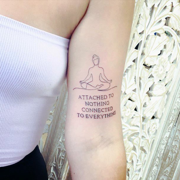 Girl With Stupendous Meditation Tattoos