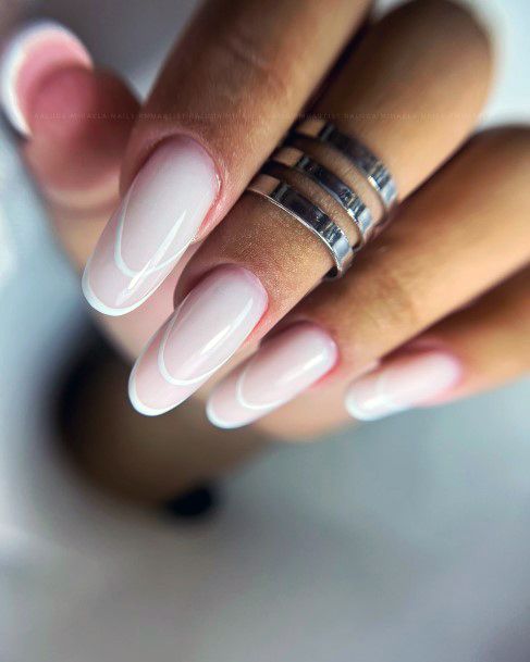 Girl With Stupendous Milky White Nails