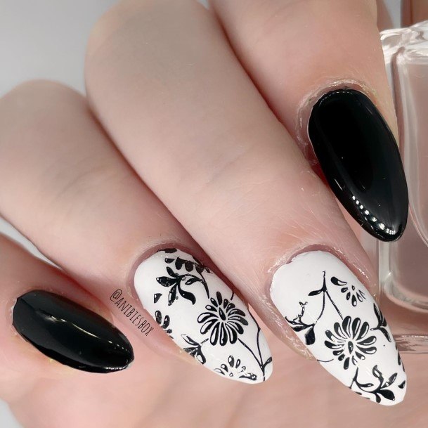 Girl With Stupendous Monochrome Nails