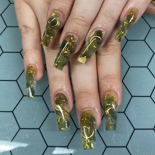 Girl With Stupendous New Moon Nails