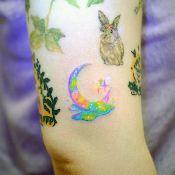 Girl With Stupendous Night Sky Tattoos