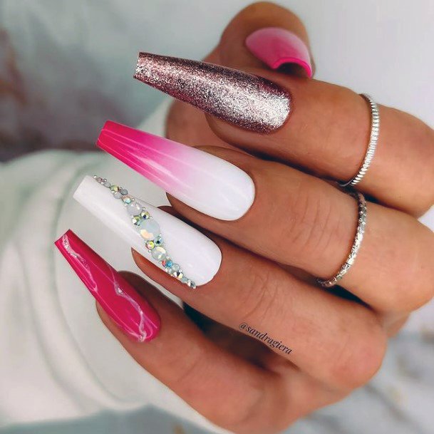 Girl With Stupendous Ombre Summer Nails