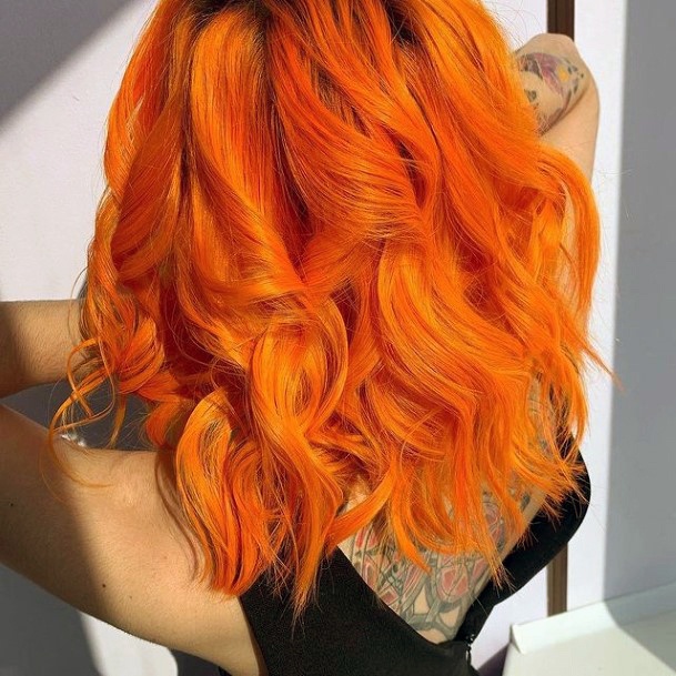 Girl With Stupendous Orange Hairstyles