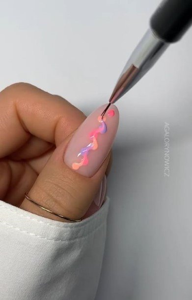 Girl With Stupendous Pastel Nails