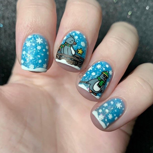 Girl With Stupendous Penguin Nails