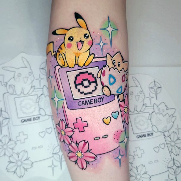 Girl With Stupendous Pikachu Tattoos