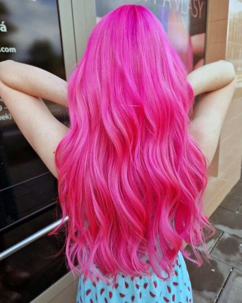 Girl With Stupendous Pink Hairstyles