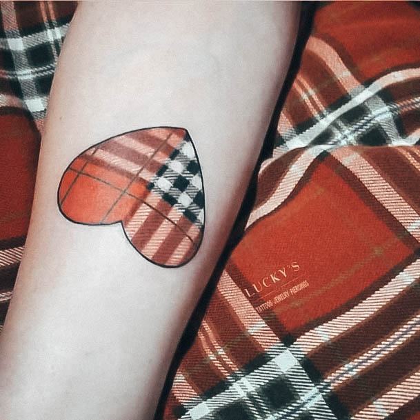 Girl With Stupendous Plaid Tattoos