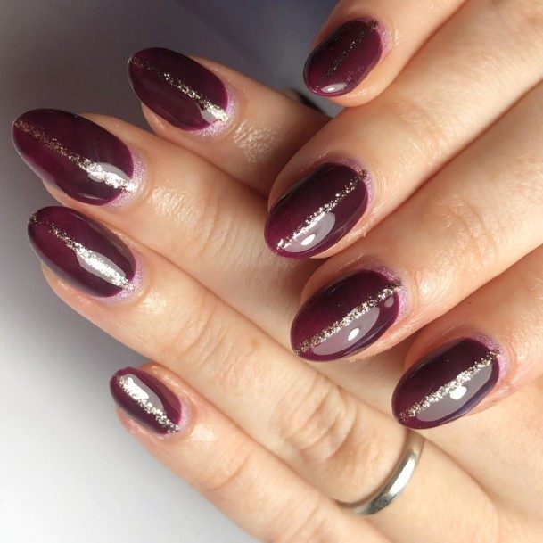 Girl With Stupendous Plum Nails