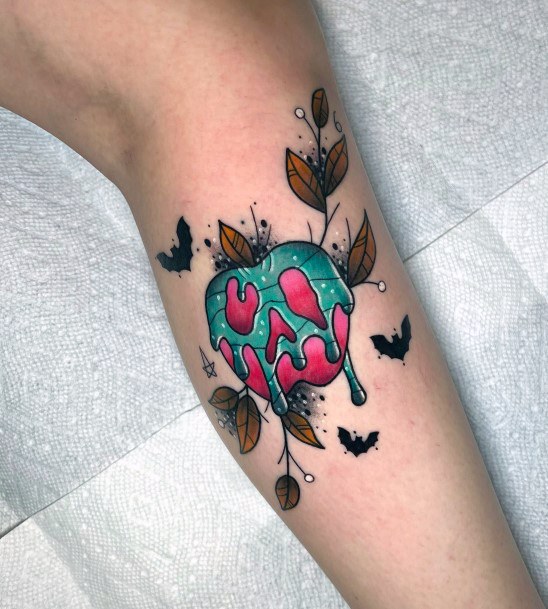 Girl With Stupendous Poison Apple Tattoos