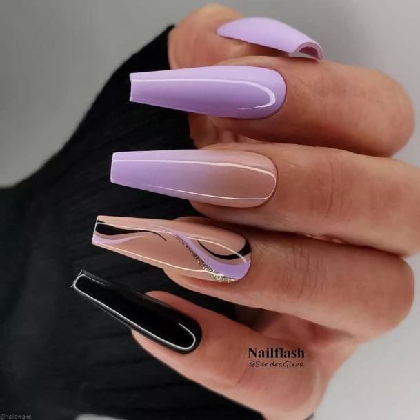 Girl With Stupendous Purple Nails