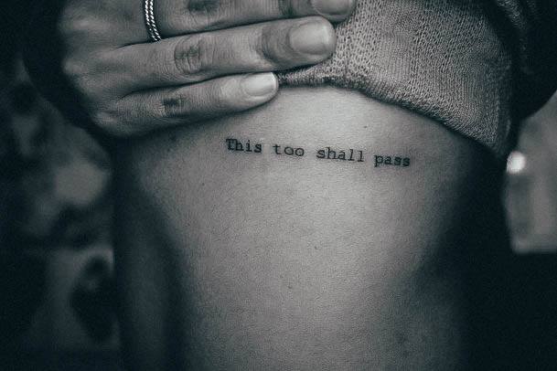 Girl With Stupendous Quote Tattoos