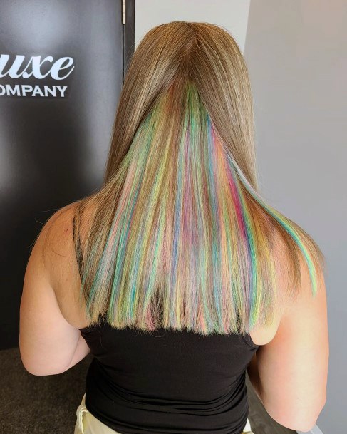 Girl With Stupendous Rainbow Hairstyles