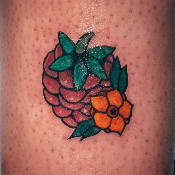 Girl With Stupendous Raspberry Tattoos