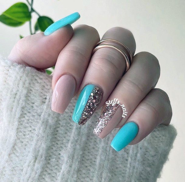 Girl With Stupendous Rose Gold Nails