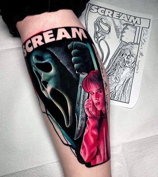 Girl With Stupendous Scream Tattoos