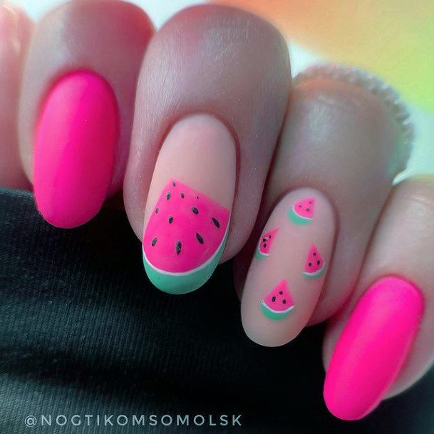 Girl With Stupendous Short Summer Nails