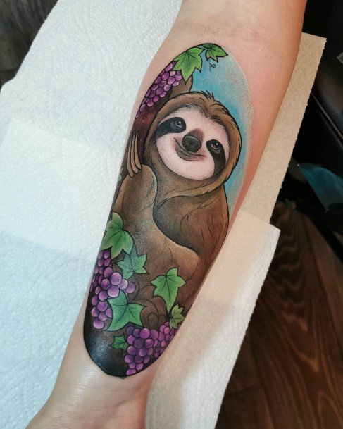Girl With Stupendous Sloth Tattoos