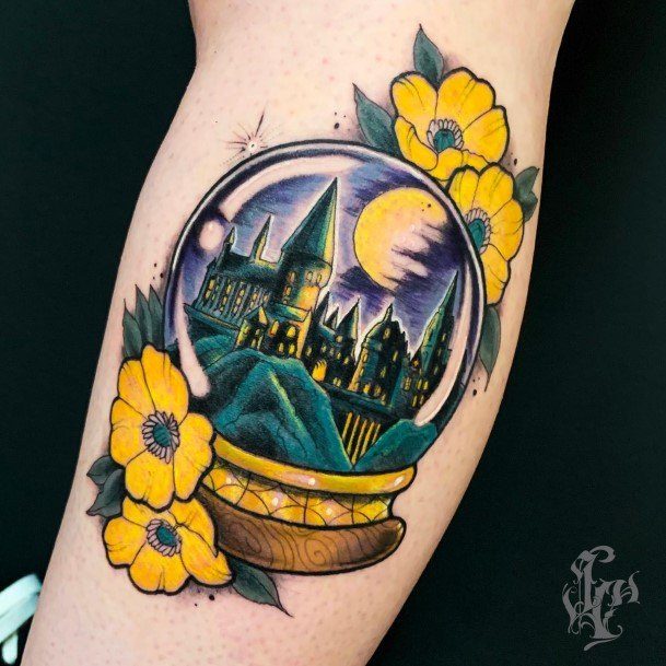 Girl With Stupendous Snowglobe Tattoos