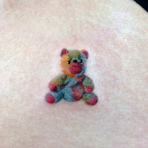Girl With Stupendous Teddy Bear Tattoos