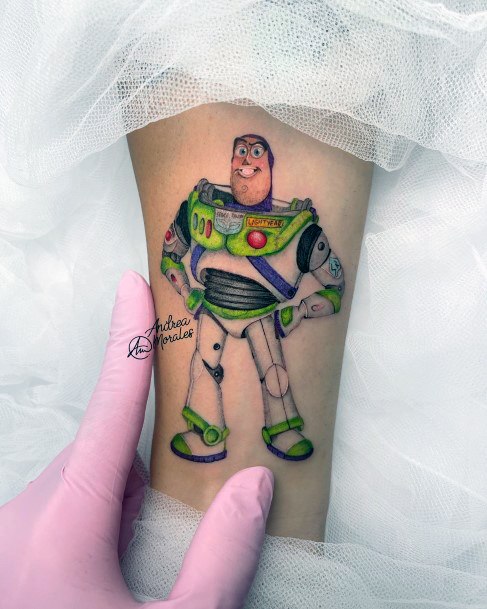 Girl With Stupendous Toy Story Tattoos