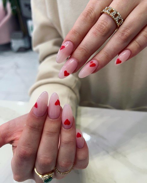 Girl With Stupendous Translucent Pink Nails