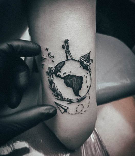 Girl With Stupendous Travel Tattoos