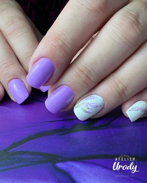 Girl With Stupendous Violet Nails