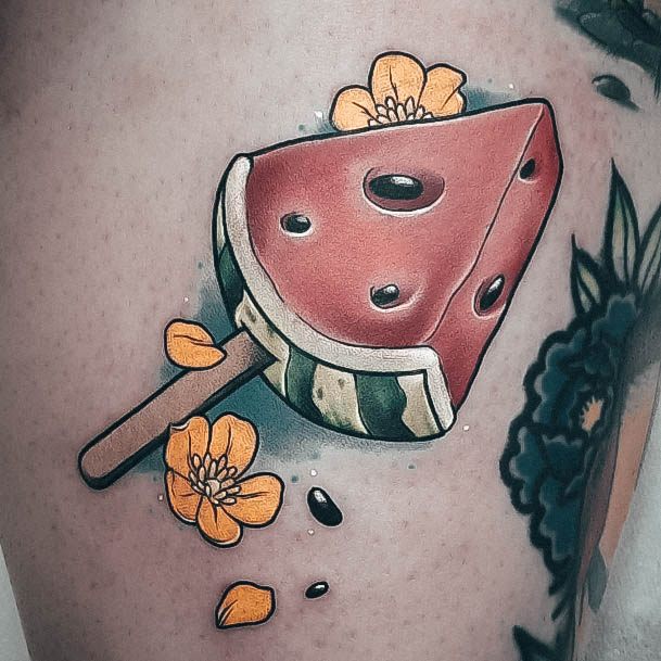 Girl With Stupendous Watermelon Tattoos