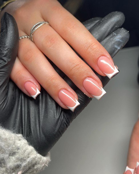 Girl With Stupendous White And Nude Nails