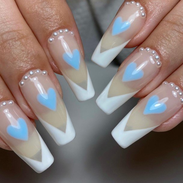 Girl With Stupendous White French Nails