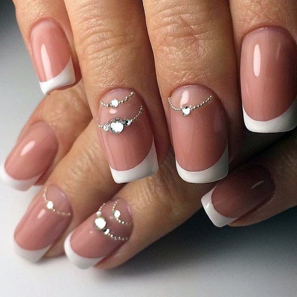 Girl With Stupendous White Prom Nails