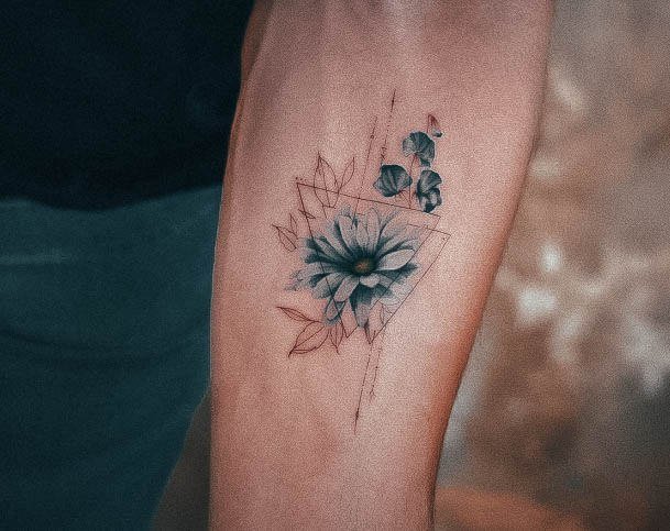 Girl With Stupendous Wildflower Tattoos