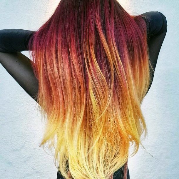 Girl With Stupendous Yellow Ombre Hairstyles