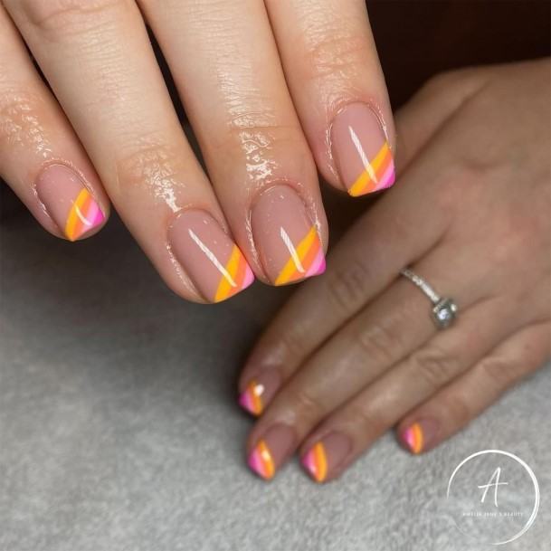 Girl With Stupendous Yellow Square Nails