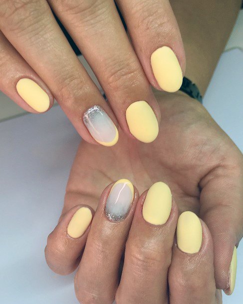 Girl With Stupendous Yellow Summer Nails