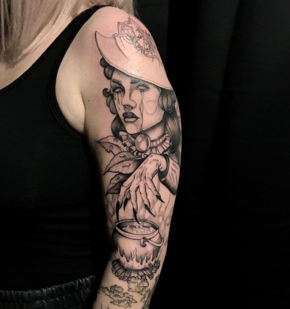 Girl With Witch Tattoo