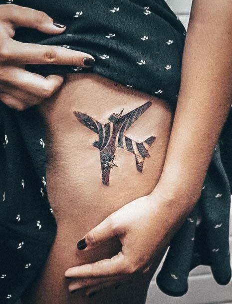 Girls Airplane Tattoo Ideas