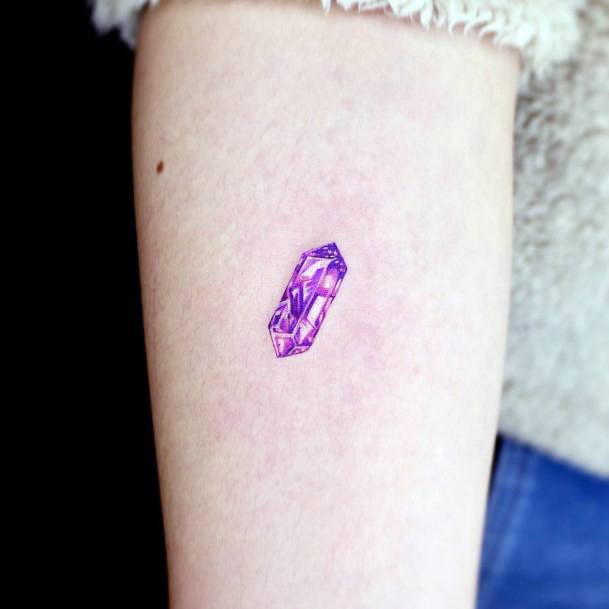 Girls Amethyst Tattoo Designs