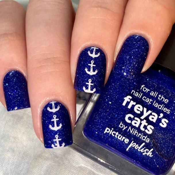 Girls Anchor Nail Designs