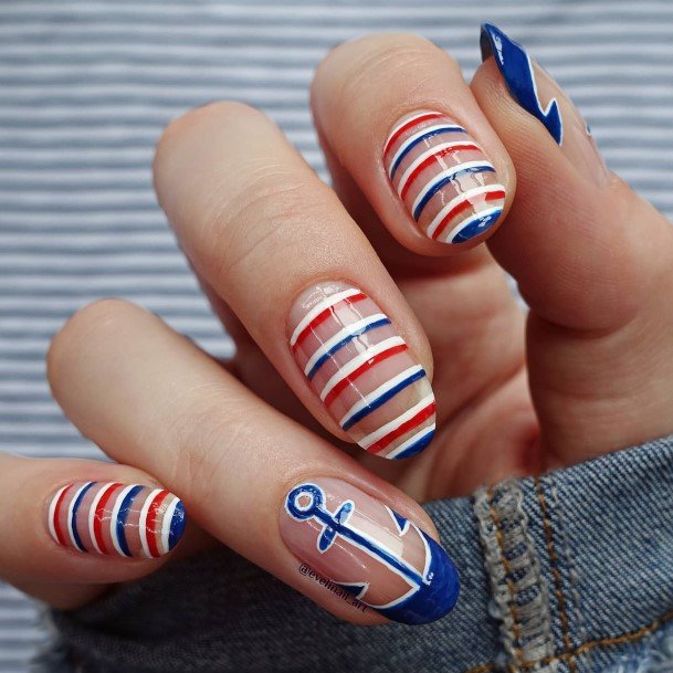 Girls Anchor Nail Ideas