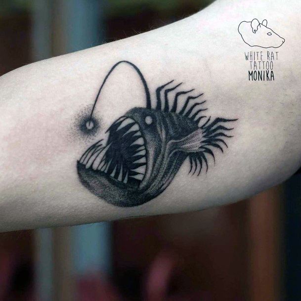 Girls Anglerfish Tattoo Designs